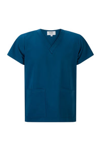 553-PS-POT PEACOCK Unisex stretch clinical scrub top