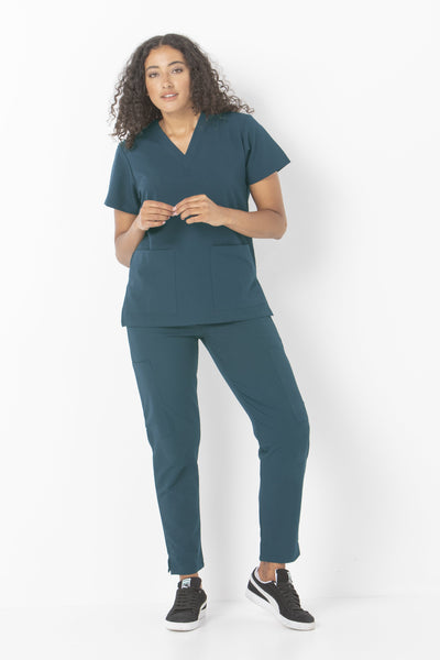 553-PS-PPH PEACOCK Unisex stretch clinical scrub top