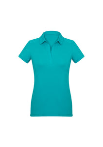 FBP706LS-PSW Teal Ladies polo