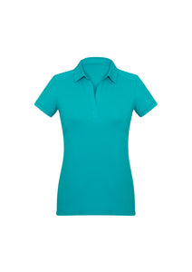 FBP706LS-PPSY Teal Ladies polo