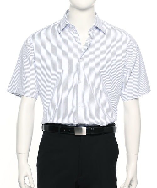 2010S-BK-PNM Men's short sleeve stripe shirt