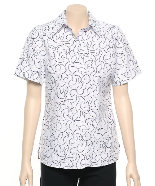 2162-BR-PEP Print 53 Ladies easy fit shirt