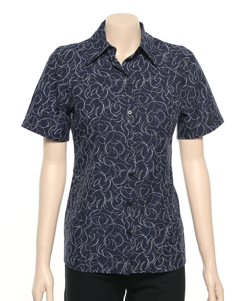 2162-BR-PMI Print 52 Ladies easy fit shirt