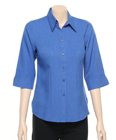 2172-PL BLA Ladies 3/4 sleeve shirt