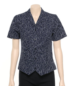222-BR-PMI Print 52 Ladies fitted shirt