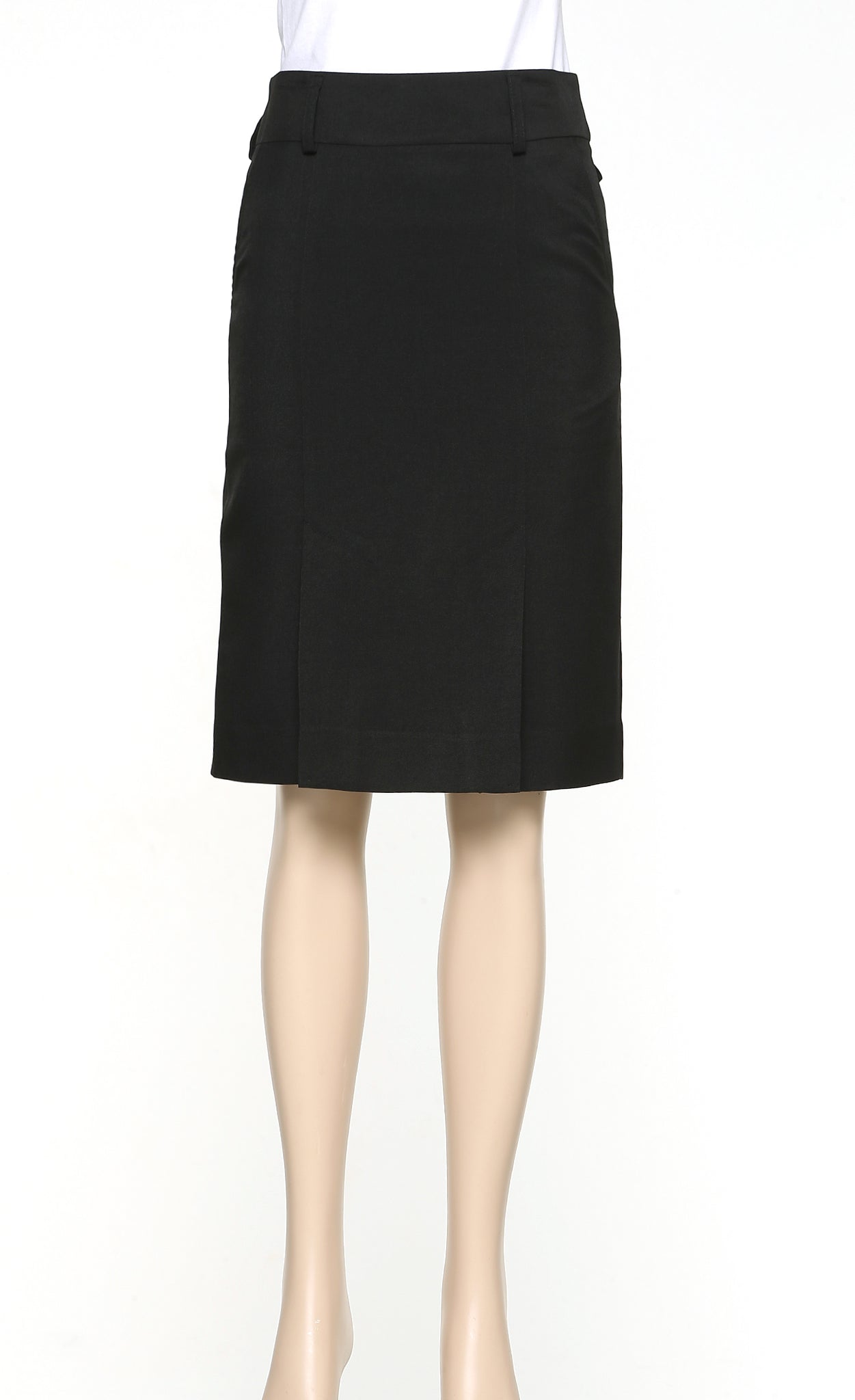 375-ME-PHE BLACK Kick pleat skirt