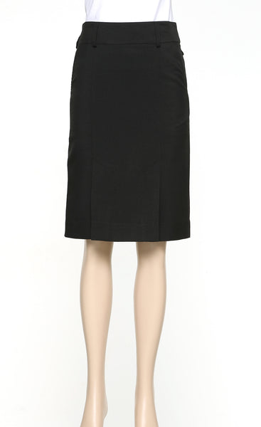 375-ME-PHE BLACK Kick pleat skirt