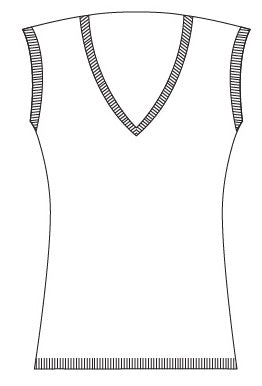 WB412-PHE NAVY Ladies v-neck vest